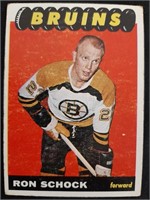 1965-66 Topps NHL Ron Schock Card