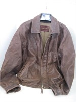 Couture Brown Leather Men's Medium Jacket