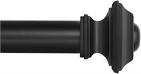 Ivilon Drapery Rod - 72 to 144 In. Black