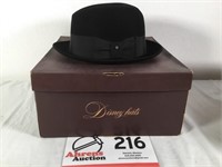 Black Felt Hat w/ Leather Band (Disney Hats Desc 8
