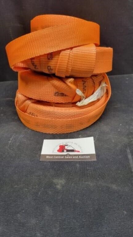 Orange ratchet straps