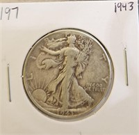 1943 90% Silver Walking Liberty Half Dollar