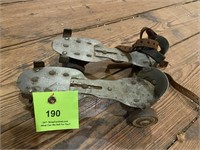 Vintage roller skates strap on shoe
