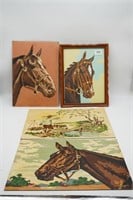 Vintage Paint by Numbers Horses & Oriental
