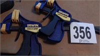 TWO IRWIN QUICK GRIP CLAMPS