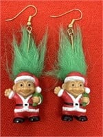 Russ Troll Santa Earrings