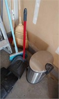 Brooms, Dust Pans & Trash Can