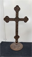 Large cast-iron cross 23 inches tall