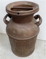 21 inch vintage milk can with lid