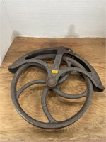 Antique well pulley