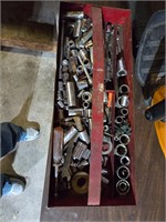 Sockets and red tool tray