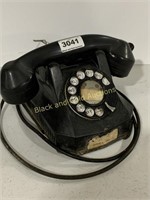 Vintage Black Bakelite Monophone Desk Phone
