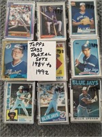BLUE JAYS PARTIAL TEAM SETS 9 YEARS 1984-1992
