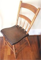 Plank Seat Wood Chair - 18" x 33" x 15"