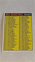 1972 73 Topps Basketball #160 Unmarked Checklist