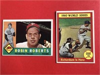 1960 Topps Robin Roberts & 1961 Topps Richardson