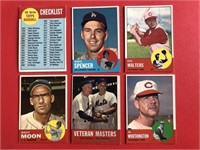 1963 Topps Baseball Card Lot of 6