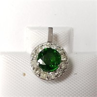 $1000 14K Chrome Diopside(0.6ct) Diamond(0.16ct) P