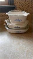 3 Corning ware dishes