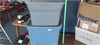 (2) TOTES WITH LIDS