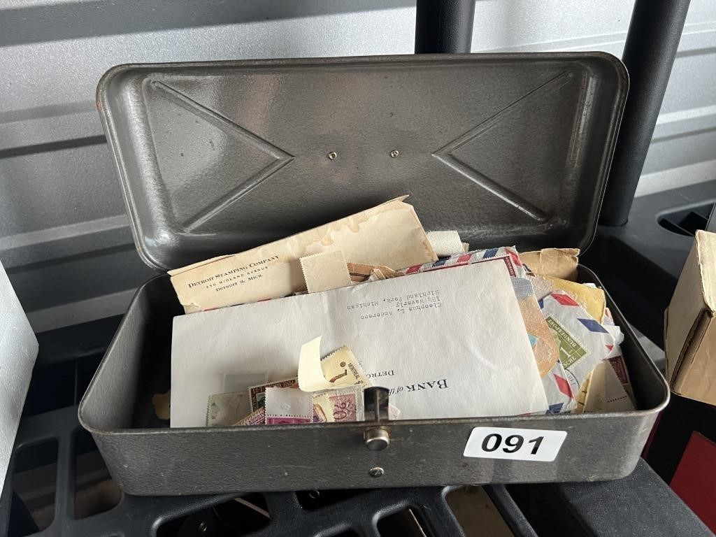 Metal Box of Old Stamps U232