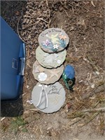 Garden Stones and Rain Gauge