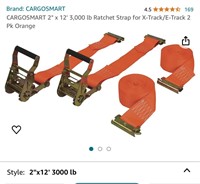 Ratchet Strap for X-Track/E-Track 2 Pk Orange