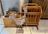 Wood Magazine Rack, Rooster & More