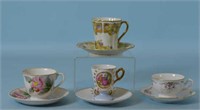 Assorted Teacups w/ Plates