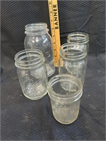 5 Assorted Canning Jars