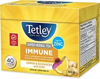 Tetley Herbal Tea, Lemon & Echinacea, 40 Pack