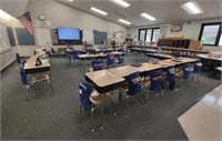 Teachers Desk 60"×30"×24" (1) & Student Desks