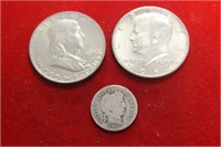 Lot of 3 90% Silver Coins