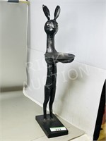 metal rabbit butler stand - 20.5" tall