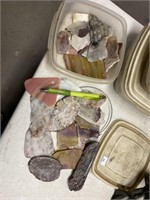Container of Polished Slab Stone