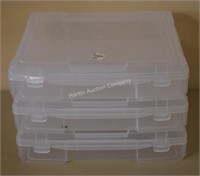 (G3) Lot of 3 12x12 Storage Totes