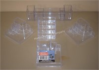(G3) Lot of 5 Clear Plastic Organizers
