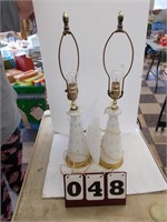 Vintage Atomic Pair Lamps (Bases Light)