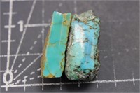 Turquoise, Windowed, 2 Pieces, 11 Grams
