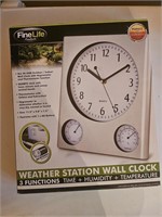 Weather Station Wall Clock