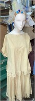 Vtg. Muslin Native American 2 pc. Dress with
