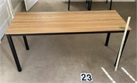 Wooden/Metal desk 63" X 23 1/2" X 29"