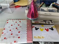 Mickey banner party hats tissue paper