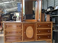 Lexington Wicker Henry Link dresser with mirror (