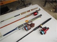 4pc Fishing Rods & Reels