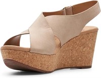 New Clark women Annadel Eirwyn Wedge Sandal Sand 8