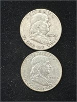 Silver 1960, 1960-D Franklin Half Dollars