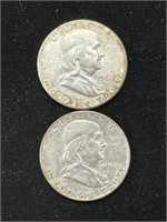 Silver 1961, 1961-D Franklin Half Dollars