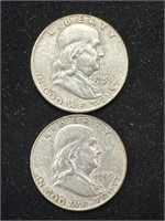 Silver 1959, 1959-D Franklin Half Dollars