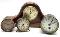 Small Wood Mantle Clock, Made in Germany Clock,